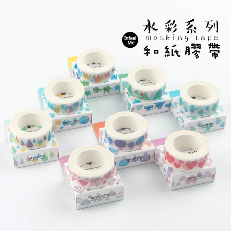 2019 (1 предмет) для девочек акварельных красок лента Washi партия клейкая разместил