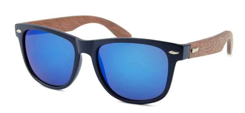 MC4 BerWer UV400 солнцезащитные очки Для мужчин деревянные очки Óculos De Sol Masculino бамбуковые женские солнцезащитные очки Брендовая Дизайнерская обувь очки - Цвет линз: MC4
