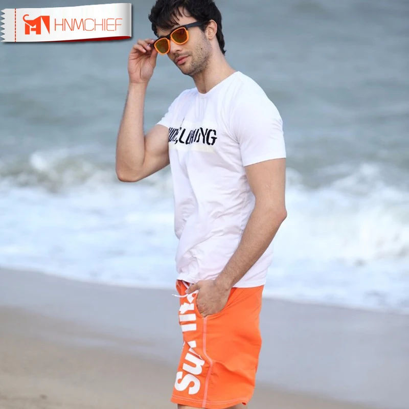 Повседневные Шорты HNMCHIEF для мужчин быстросохнущие Летние Стильные однотонные