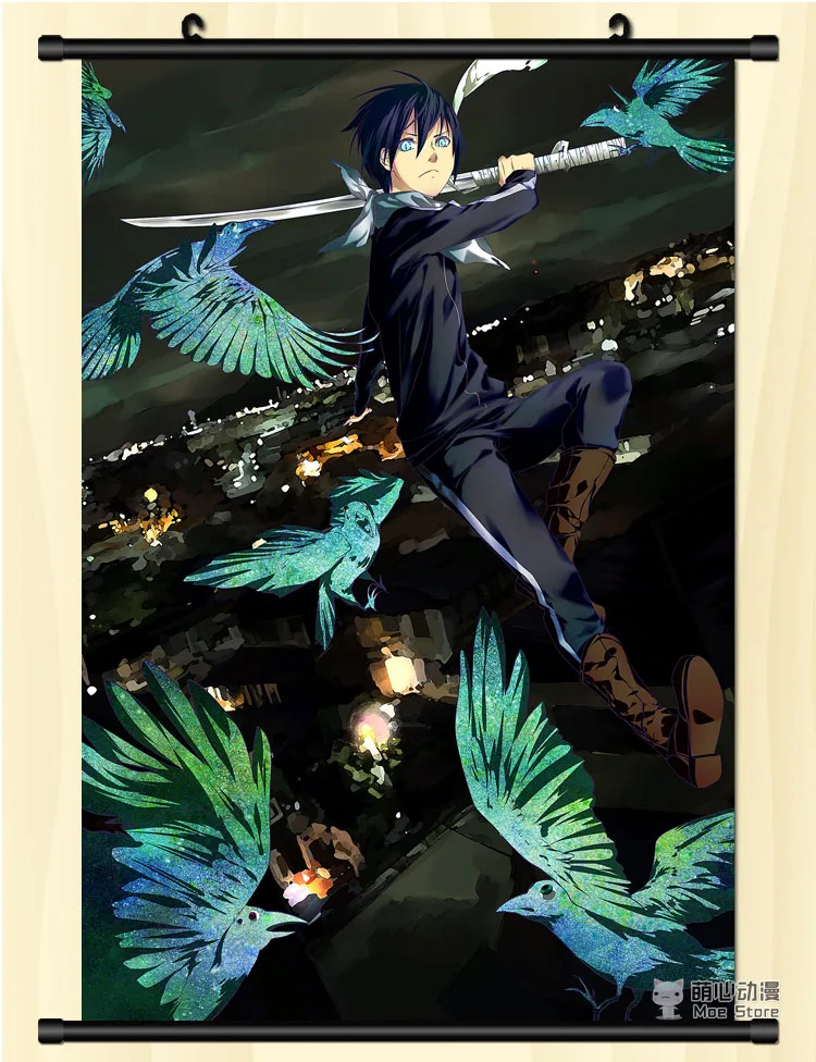 Японское аниме Noragami YATO &amp Iki Hiyori Yukine Нора домашний декор настенный свиток | Дом и