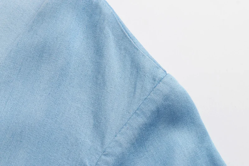 HeyDress женское летнее платье с коротким рукавом-бабочкой однобортное женское платье-миди повседневное женское свободное джинсовое Хлопковое платье с разрезом