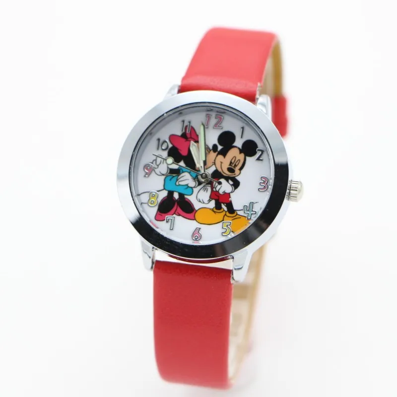 

New Arrival Fashion Cartoon Minnie Mouse Gift Watch Womens Ladies Girls Quartz Wristwatch Kids Watches Clock Relogio Masculino