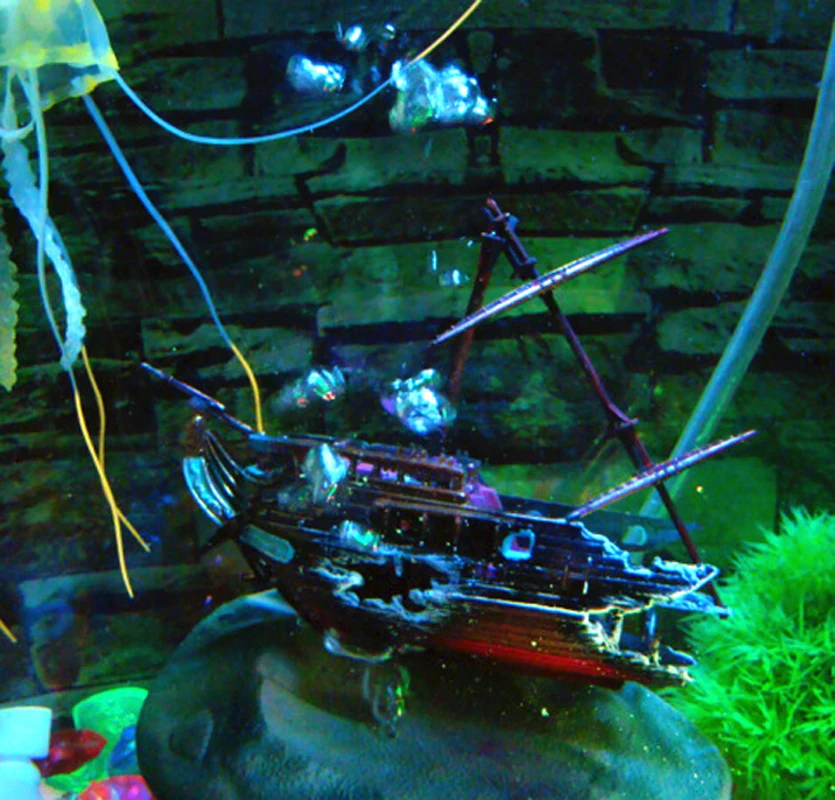 Лидер продаж украшение для аквариума раскачивающийся корабль W90 отличный