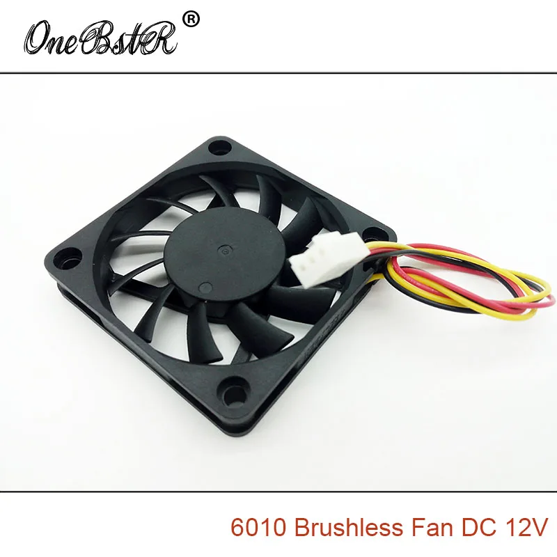 6010 бесщеточный вентилятор DC12V 0.16A 60X60X10mm истинный 3 PIN маленький источник питания 6