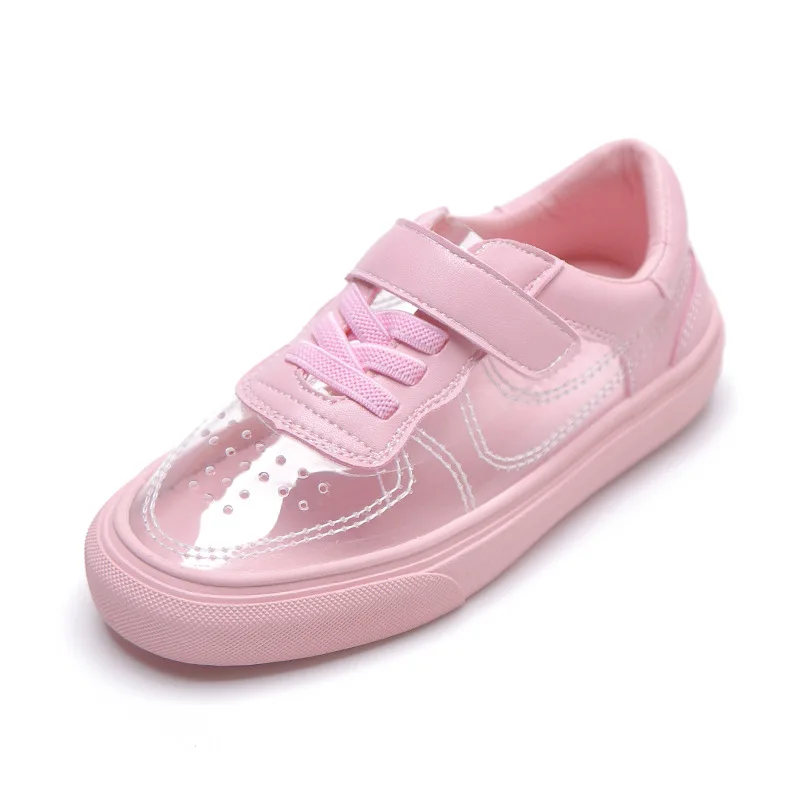 pink Девочки кроссовки Дети Повседневное без каблука обувь для малышей Девочка тапки дышащей розовый цвет: желтый, белый обувь супер волокно+ Кристалл - Цвет: pink