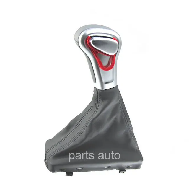 Ручка переключения передач из хромированной кожи серого цвета для AUDI A4 A6 A7 Q7 Q5 2009