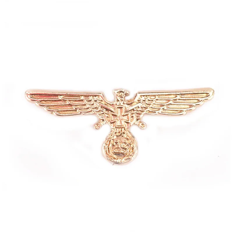 Оптовая продажа 2 шт Золотой пистолет черная Мода Птица Ювелирные изделия Орел