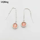 Женские серьги-гвоздики из серебра 925 пробы с опаловым шариком