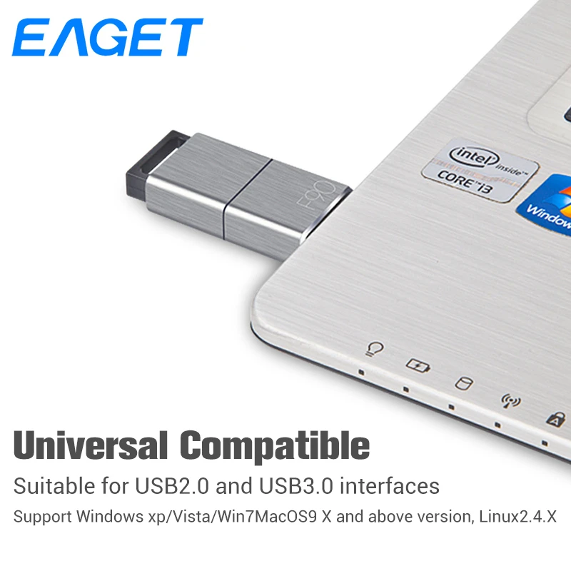 Eaget USB Flash Drive флешки 64 ГБ 128 256 памяти Cle 3 0 металлическая ручка привода Memoria флэш