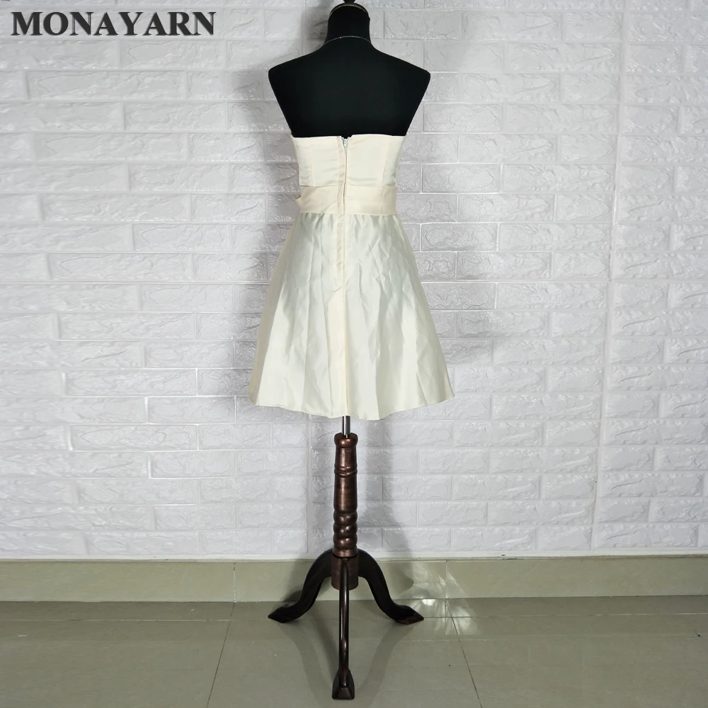 Женское короткое платье с V-образным вырезом цвета шампанского | Свадьбы и