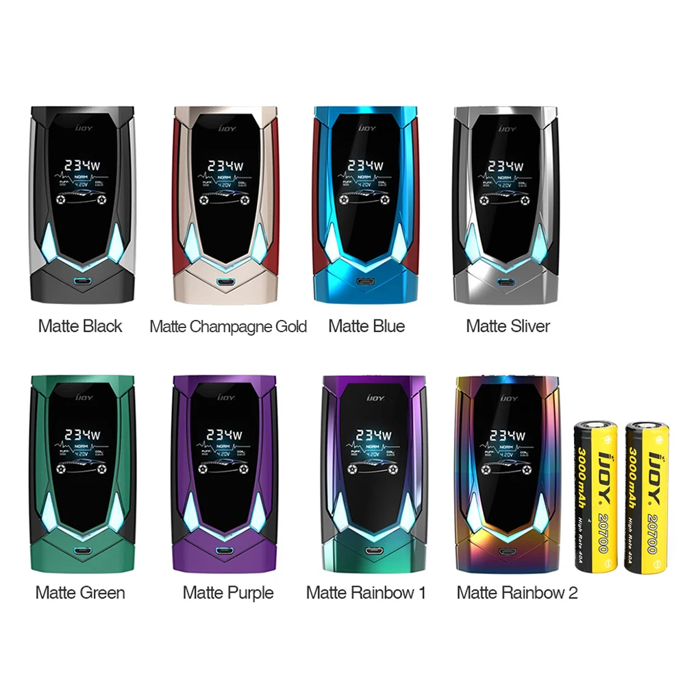 Оригинальный IJOY Avenger 270 234 Вт английский Голосовое управление TC коробка мод с