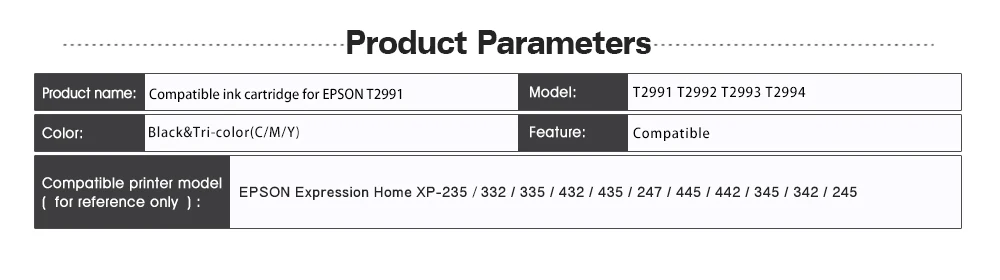 Замена T2991 29XL патрон чернил для принтера EPSON XP255 XP257 XP332 XP335 XP342 XP 235 245 247 255 257 332 335 342