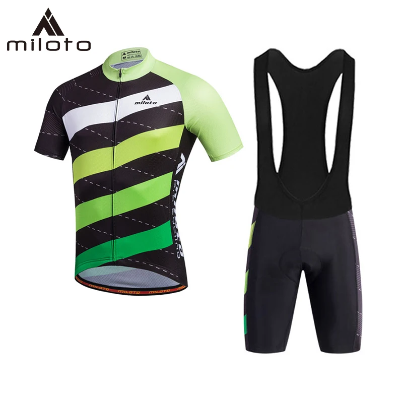 

MILOTO Cycling Jersey Set 2019 New Men MTB Road cycling clothing Bike Wear Breathable Bib Shorts Maillot ropa ciclismo hombre