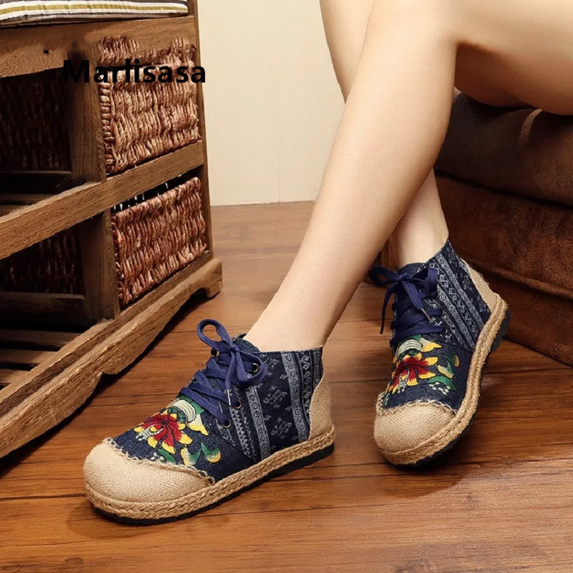 

Marlisasa Vrouwenschoenen/женская модная классическая Высококачественная Весенняя Тканевая обувь на шнуровке; женская крутая Осенняя Уличная обувь; ...
