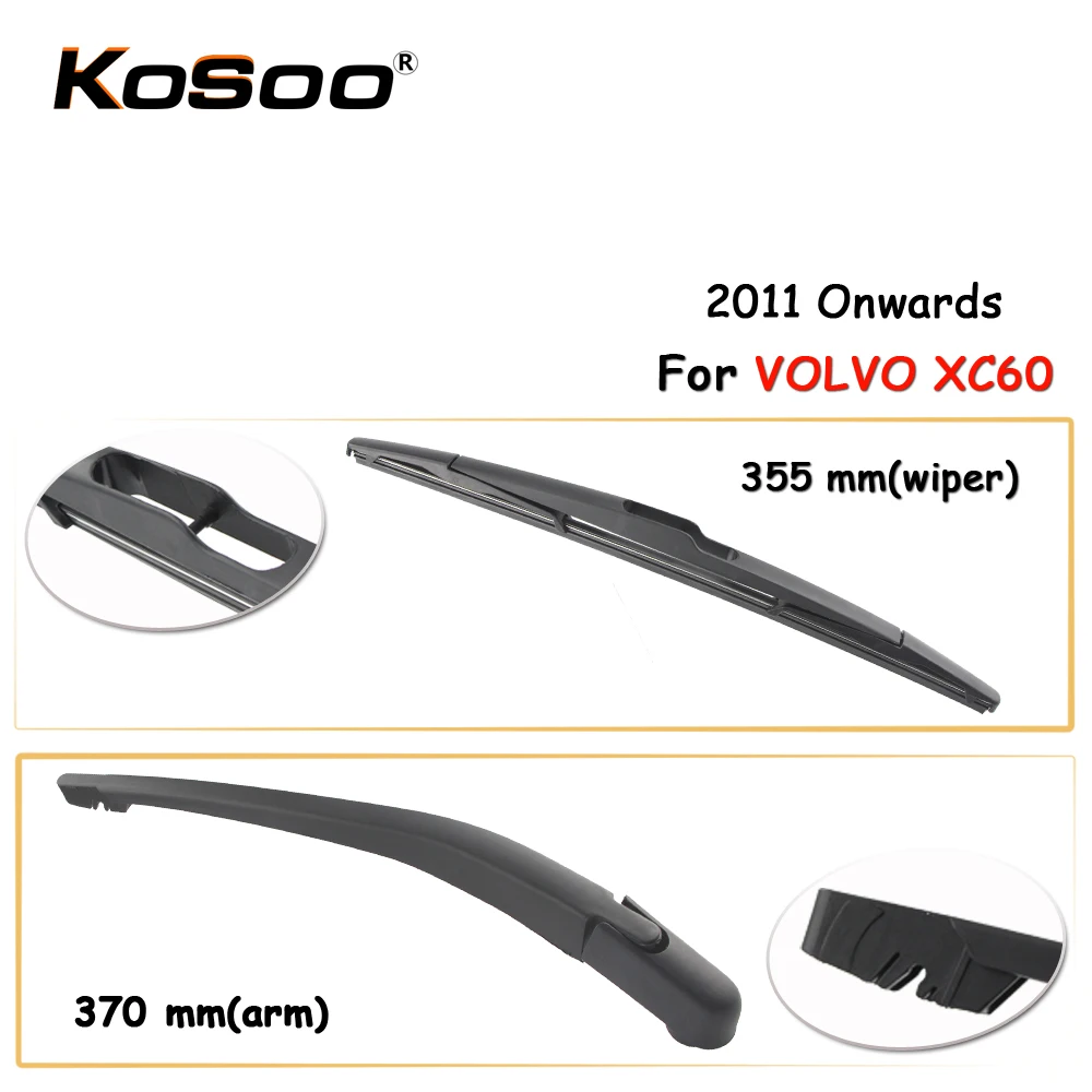 

KOSOO Auto Rear Car Wiper Blade For VOLVO XC60,355 mm 2011 Onwards Rear Window Windshield Wiper Blades Arm,Car Accessories