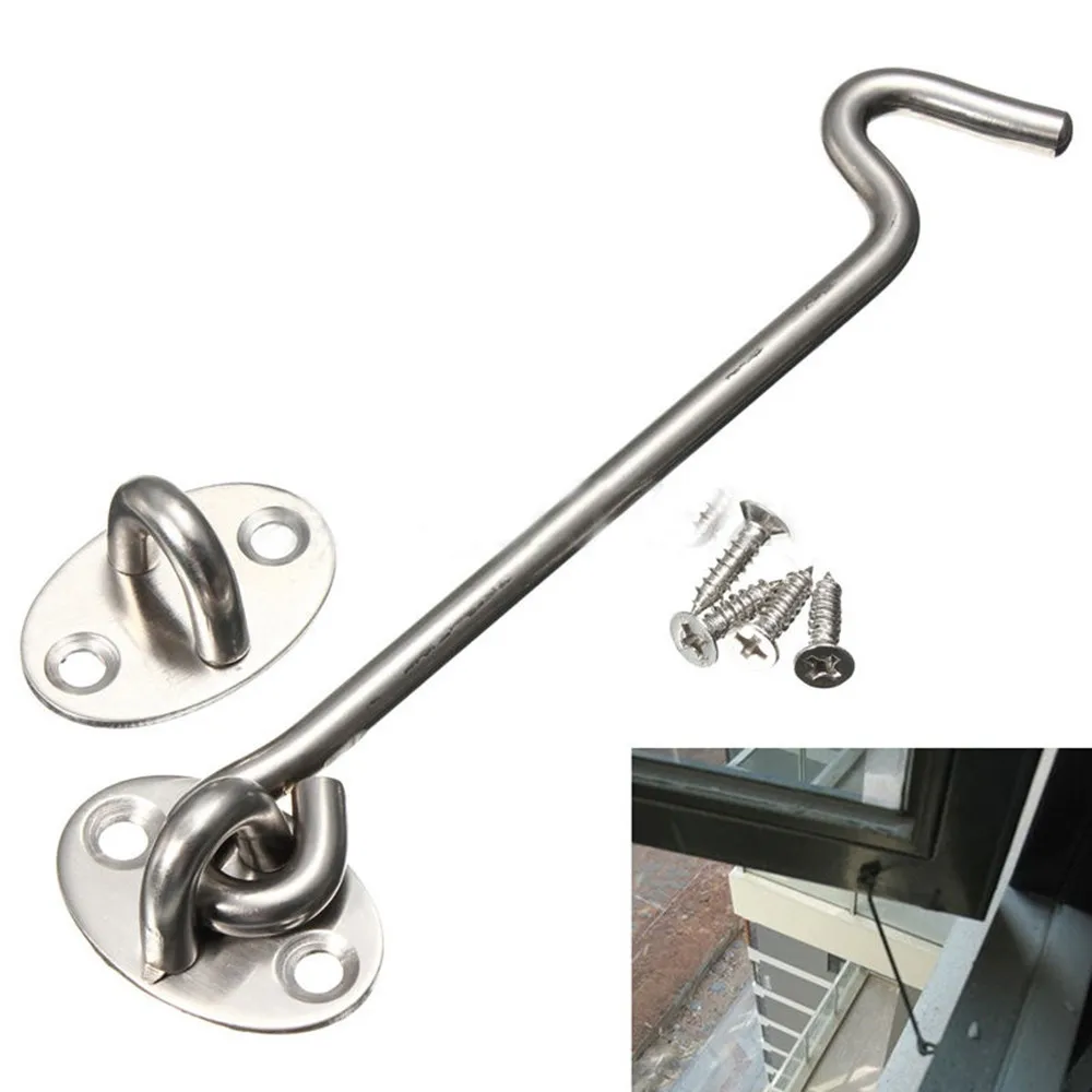 FS5 Stainless Steel Cabin Hook Eye Shed Gate Door Latch Catch Holder sep14 | Дом и сад