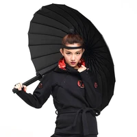 creative long handle samurai sword umbrella japanese ninja like large windproof sun rain straight umbrella auto open for man