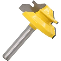 free shipping 1pc small lock miter router bit anti kickback 45 degree 14 inch stock shank tenon cutter for woodworking