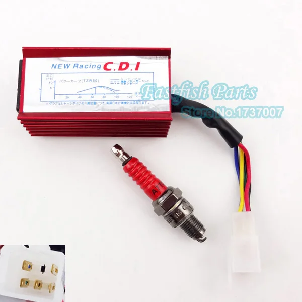5 контактная алюминиевая гоночная Свеча зажигания CDI & A7TC для 50cc 70cc 90cc 110cc 125cc Loncin