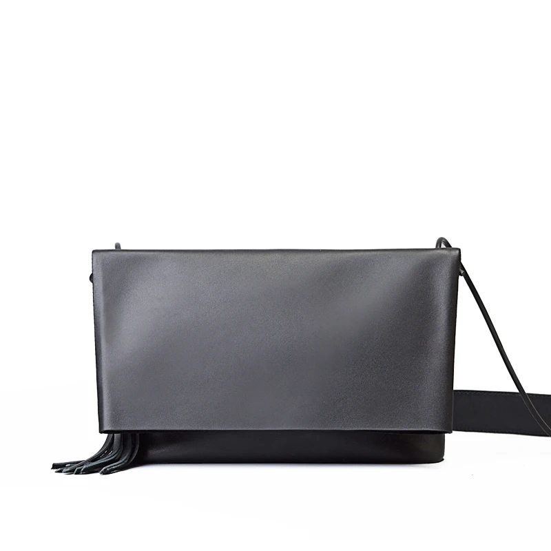 FANICE женская кожаная модная сумка-мессенджер с кисточкой и откидной крышкой на