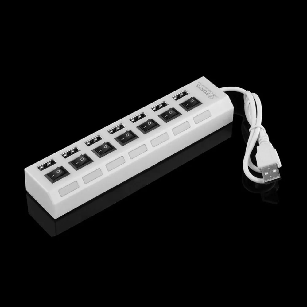 Коммутатор вкл/выкл 7 портов USB 2 0 независимая розетка высокоскоростной