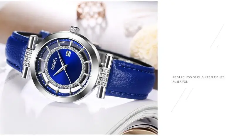Женские часы-браслет OUBAOER роскошный бренд Montre Femme кожаный ремешок кварцевые часы модные женские часы Relogio Feminino