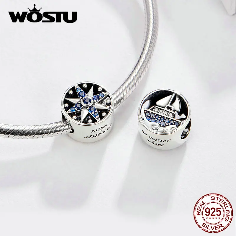 WOSTU, 12 стилей, бусины, настоящие, 925 пробы, серебряные, классические, CZ, Kitty, лицевые, бусины, подходят для браслета и браслета, сделай сам, ювелирное изделие, подарок