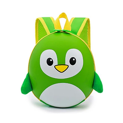 Детский рюкзак 3D mochila escolar menino, новинка, EVA Penguin, школьный рюкзак с жестким корпусом, милый мультяшный мини-рюкзак для детей, милые сумки - Цвет: Зеленый