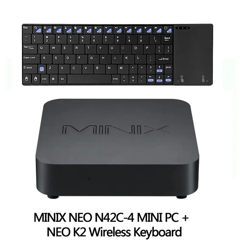 N42L-4 and SpanishK2 MINIX NEO N42C-4 MINI PC официальный Windows 10 Pro 64-bit мини P C 4G/32G Gigabit WI-FI USB 3,0 Pentium N4200 мини-ПК - Цвет: N42L-4 and SpanishK2