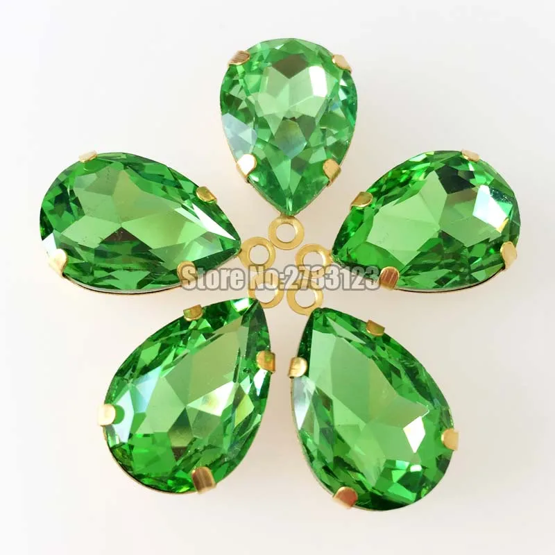 Светильник зеленый золотой низ высшего качества стеклянный Хрустальный