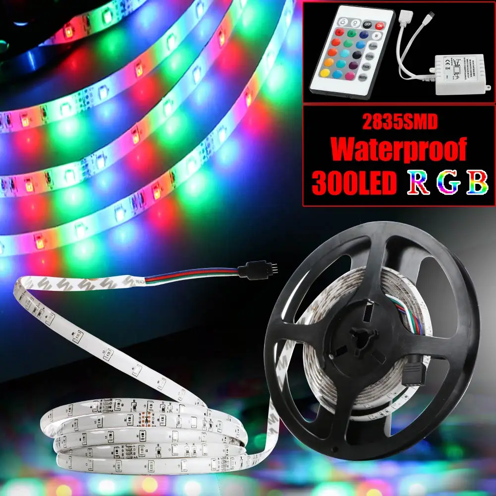 Светодиодная лента 2835 SMD 12 В гибкая Водонепроницаемая светодиодная 5 м 300