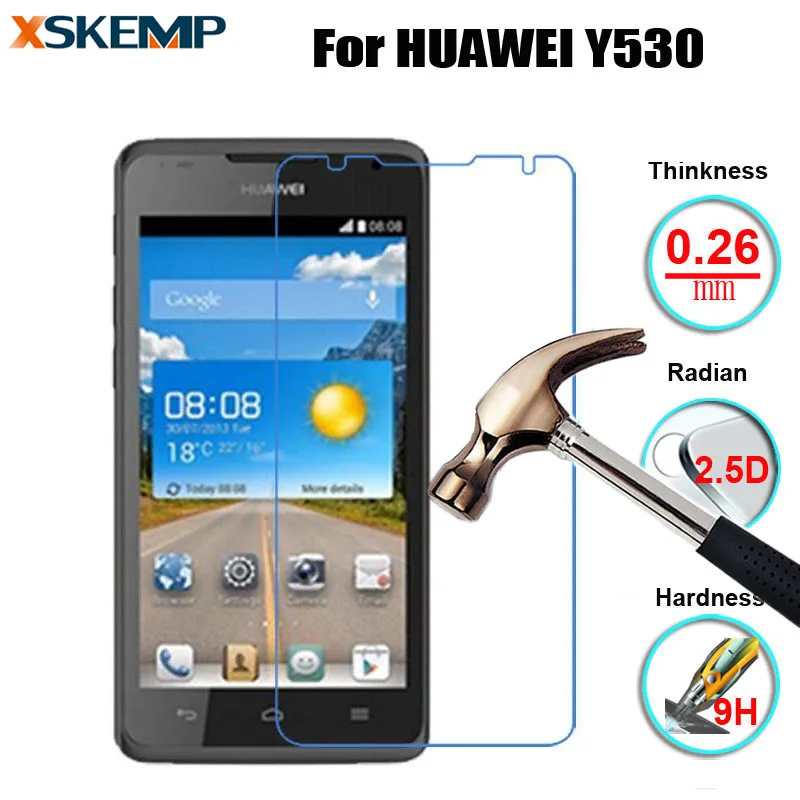 Для Huawei Ascend Y530 закаленное стекло твердость 9H 2.5D Премиум Защита для экрана