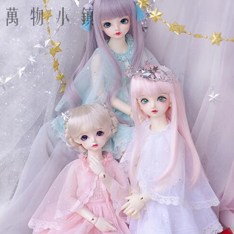 Новая красивая белая/Розовая/синяя юбка с маленькими звездами BJD 1/4 1/6 Одежда для