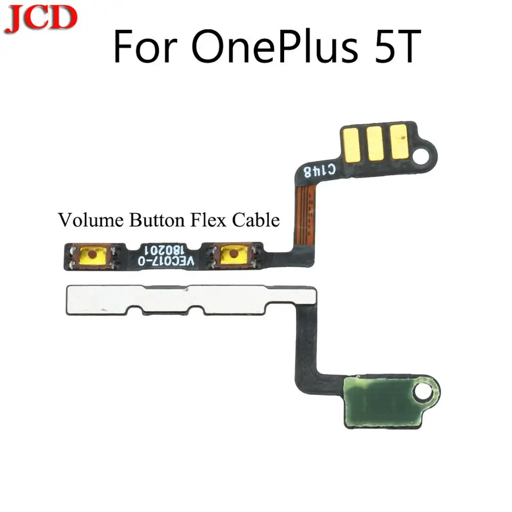 No8 5T Volume JCD боковой ключ кнопка громкости питания гибкий кабель Замена для OnePlus 1 One 2 3 3T A3000 A3003 5 5T 6 6T X Аксессуары для мобильных телефонов - Цвет: No8 5T Volume