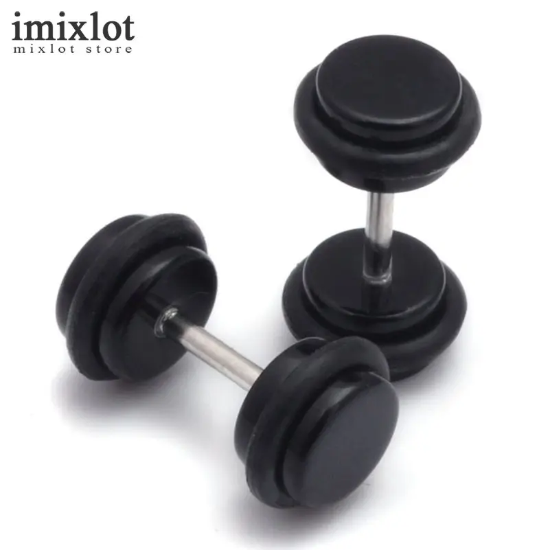 2 PCS Stainless Steel Colorful Fake Cheater Ear Plug Gauge Illusion Women Men Punk Style Body Pierceing Jewelry Accessories | Украшения и