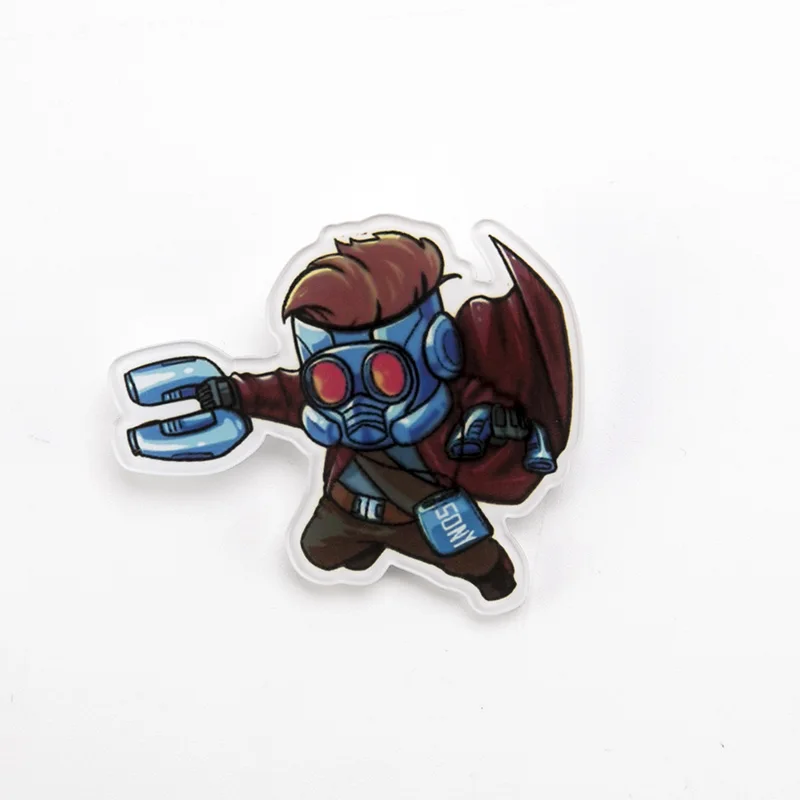 Star-Lord Marvel Badges Avengers Brooch Pins Thor Pin Movie Endgame Jewelry Iron Man Captain America Spiderman Brooches For Women Men Gift - Окраска металла: Star-Lord