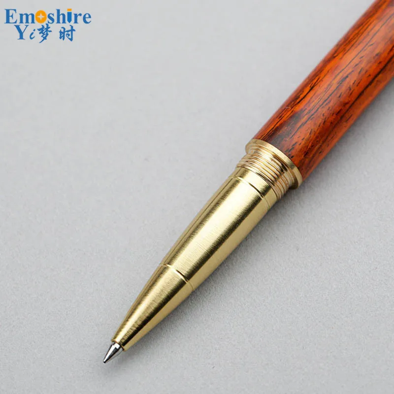 Brass Solid Wood Signature Pen Ballpoint Black Roller Ball High-grade Business Gifts Personalized Stationery P441 | Канцтовары для