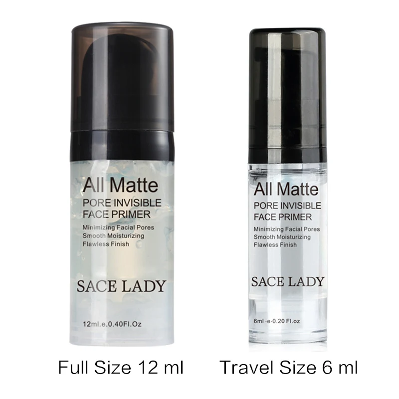 12ml and 6ml SACE LADY основа для лица, основа для макияжа, натуральная матовая основа для макияжа, грунтовка для основы, невидимые поры, удлиняющая кожу лица, контроль за маслом, косметика - Цвет: 12ml and 6ml