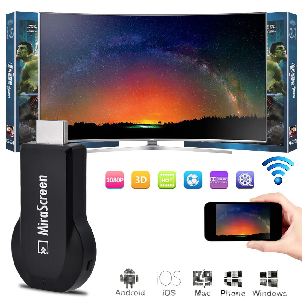 ОТА ТВ Stick Android Smart ТВ HDMI Dongle EasyCast Беспроводной приемник DLNA трансляцию Miracast Airmirroring PK Chrome бросить любого литой мини телевизор ютуб джойстик на телефон мини телевизор