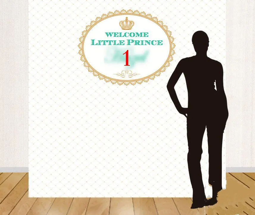 custom Baby Shower Royal Prince Mint Green And Gold king crown backdrops High quality Computer print party background | Электроника