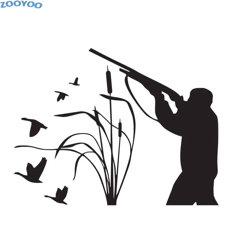 Наклейки на стену ZOOYOO Bird для охоты домашнего декора гостиной декоративные