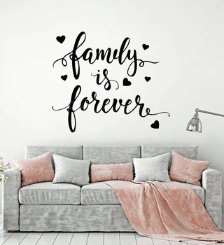 Romantic Sweet Wall Decal Quote Words For Home Family Forever Stickers Living Room Bedroom Entryway Decor Wallpaper Murals Z588