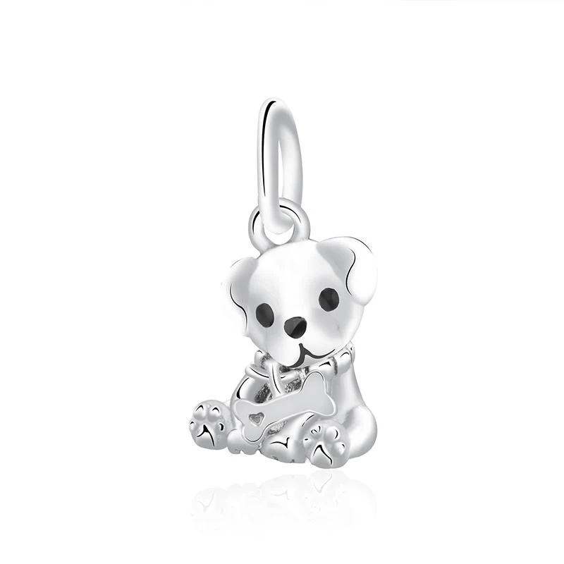 Labrador 925 пробы, Серебряные Оригинальные бусины, очаровательный браслет Pandora, лабрадор, бультерьер, щенок, кошка, подвеска, шарм, собака, сделай сам, ювелирное изделие - Цвет: Labrador