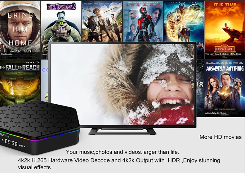 RECALLION 3g/32G Android 7 1 tv BOX T95Z Plus Amlogic S912 OctaCore 2G16G + Smart Set Top box 2 4G/5 GHz Dual WiFi BT4.0 | Электроника