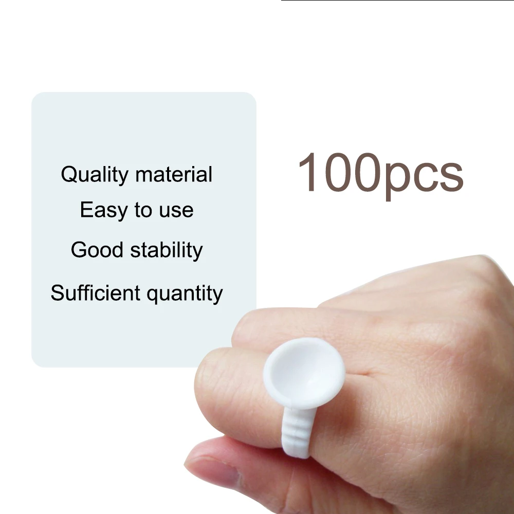 100 шт. клей для наращивания ресниц|tattoo pigment rings|adhesive ringglue holder ring |