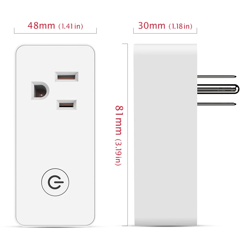 YOSYN Wifi умная розетка США электрическая с usb разъемом 10A выход адаптер Голосовое