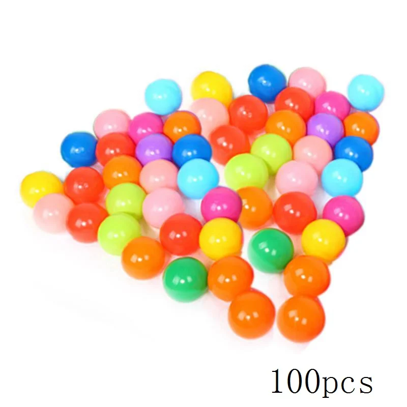 100pcs 25 шт./50 шт./100 шт./лот, красочные шарики океана, мягкие пластиковые детские палатки, игровые мячи для дома, Детские уличные шарики для бассейна, игрушки для плавания - Цвет: 100pcs