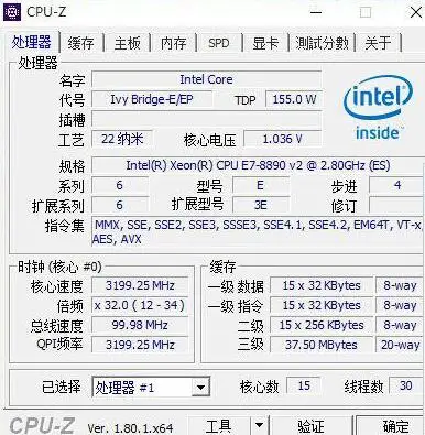 Процессор Intel Xeon QS версия E7 8890V2 15 ядер 2 80 ГГц 37 5 МБ 155 Вт LGA2011 8890 V2|xeon e7|intel xeon e7intel |