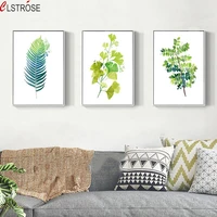 clstrose a4 prints office or living room decor minimalist posters green botanical leaves nordic pictures modern canvas paintings