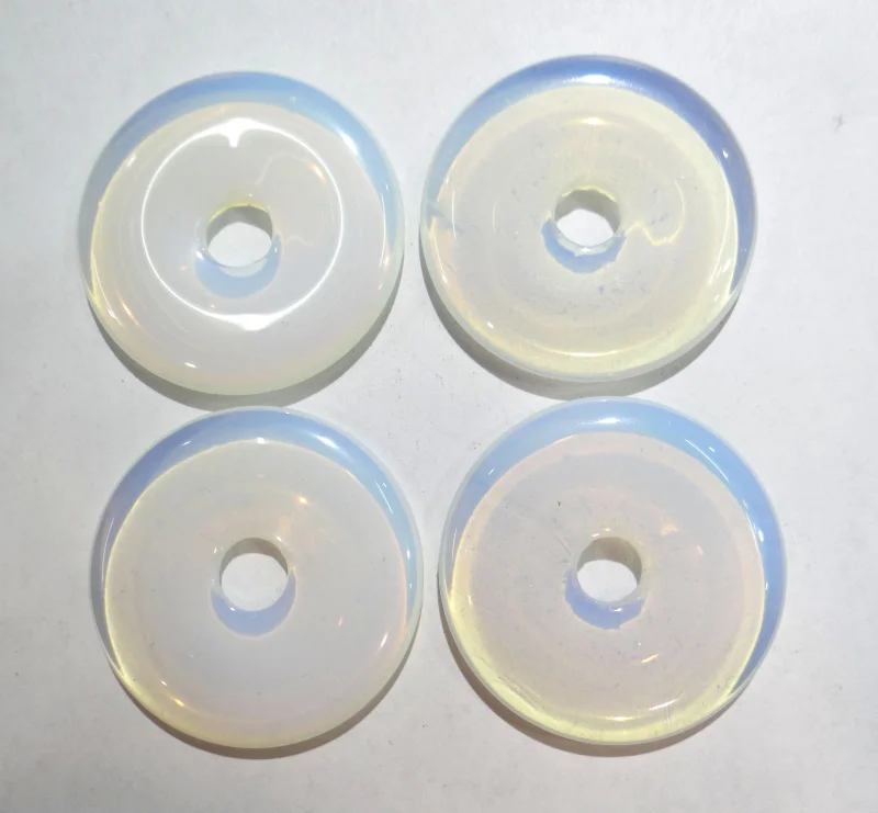 

Wholesale 12pcs High Quality Natural Opal Stone Donut Charms Pendants 40mm for Jewelry Making Necklace Pendant AccessoriesAccess